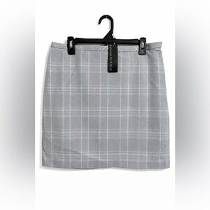 Banana Republic Light Gray Plaid skirt